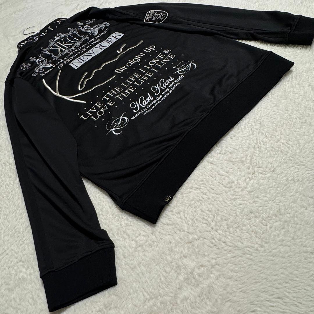 Karl Kani｛カールカナイ｝ストレッチジャケット 英文字刺繍ゴルフ XXL
