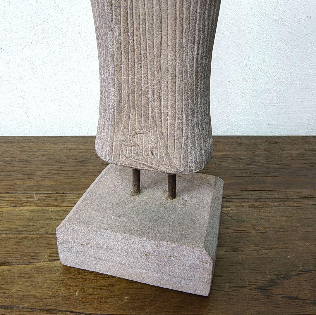 クメール　女神像　砂岩　彫刻　オブジェ　H39cm