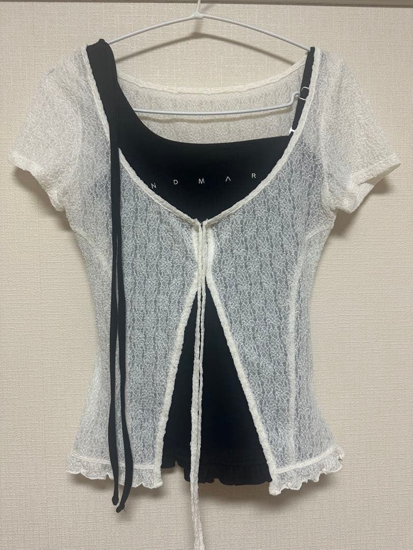 andmary Claire set tops black アンドマリー