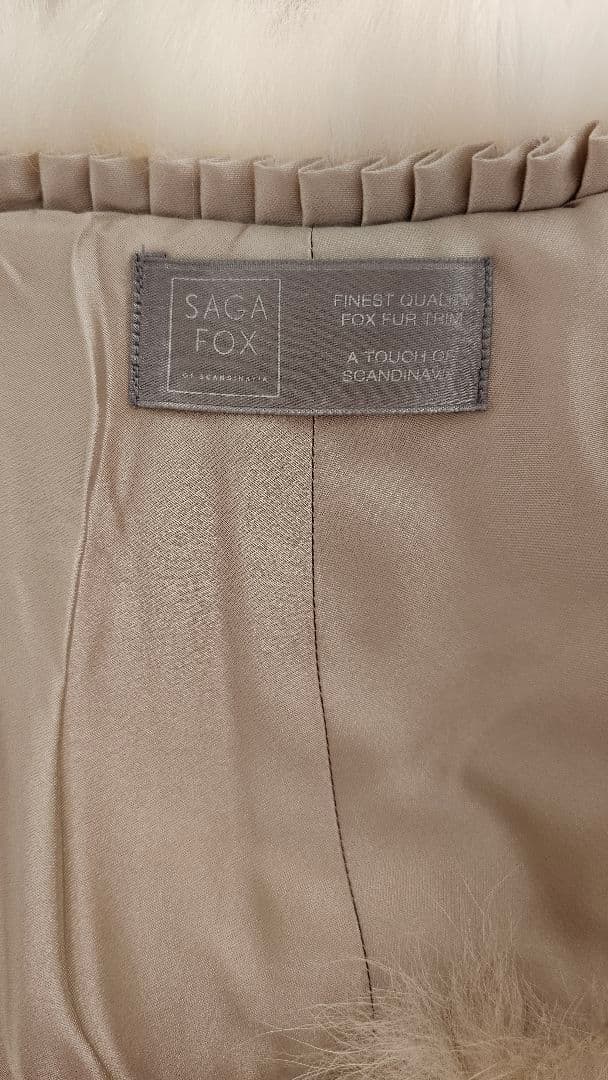 極美品 SAGAFOX 高級 ファーショール 大判 和装 成人式 肉厚 白