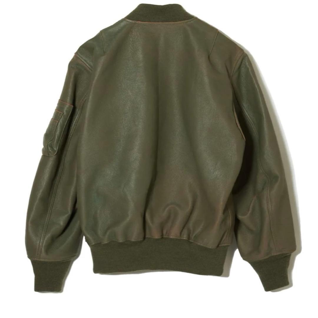 ジャケット・アウター SUGARHILL GILL LEATHER MA-1 (GREEN GILL)