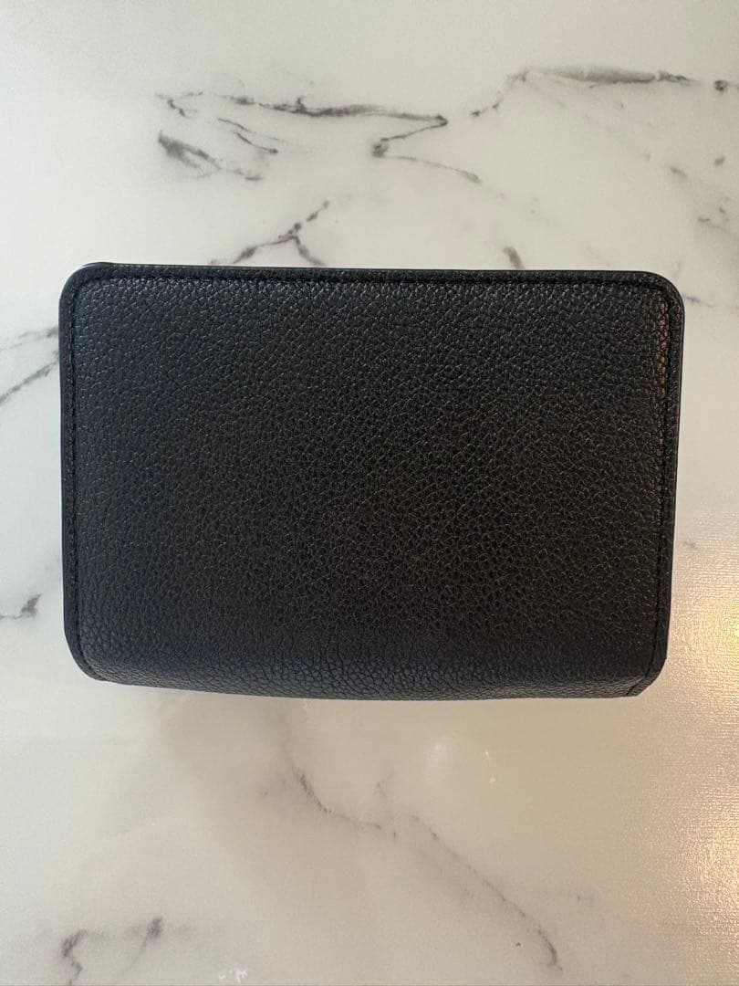 Maison de FLEUR リボン付き三つ折り財布 ブラック