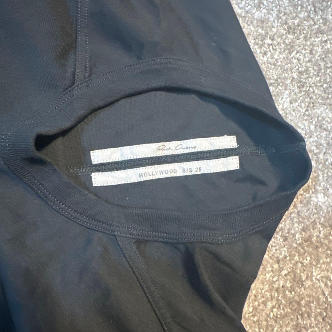 Rick Owens HOLLYWOOD S/S 26 ブラック Tシャツ