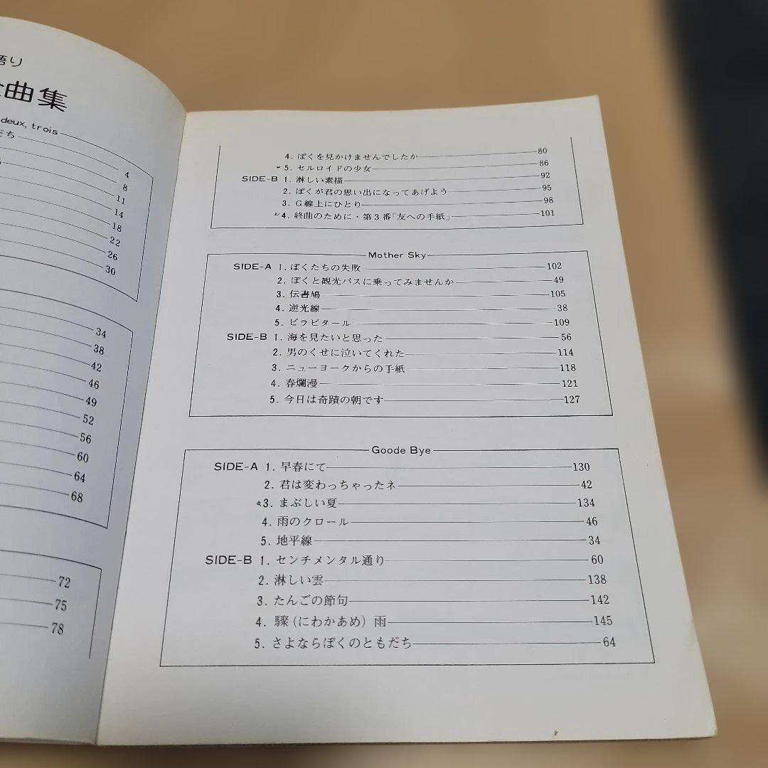 森田童子　全曲集　ギター弾き語り 1979 発行だと思います！