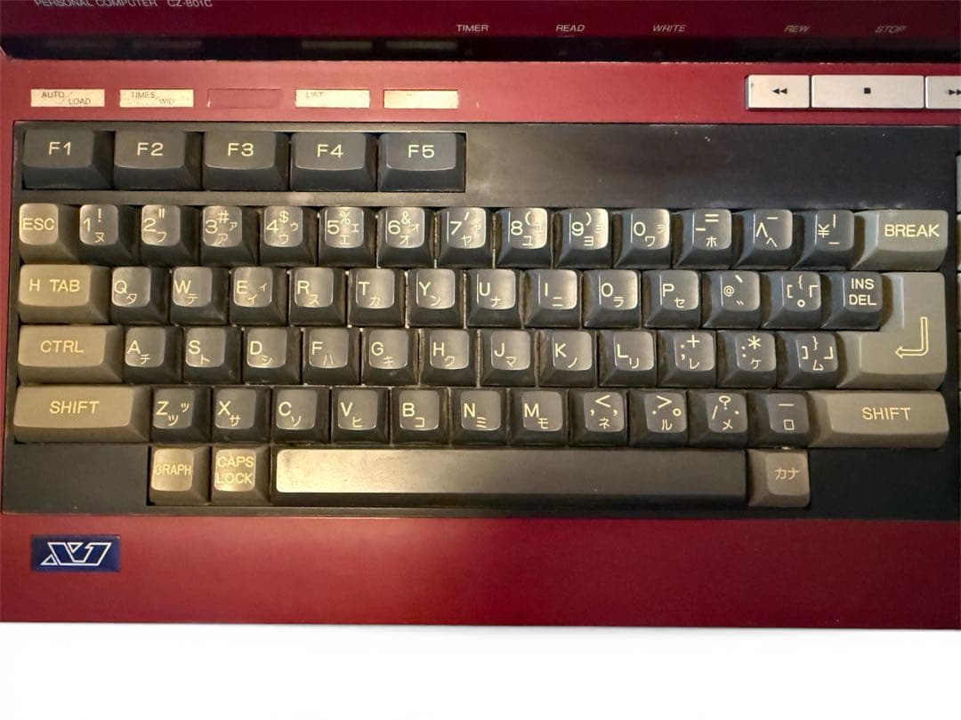 SHARP X1 CZ-801C レトロPC 本体 カセット付 ジャンク