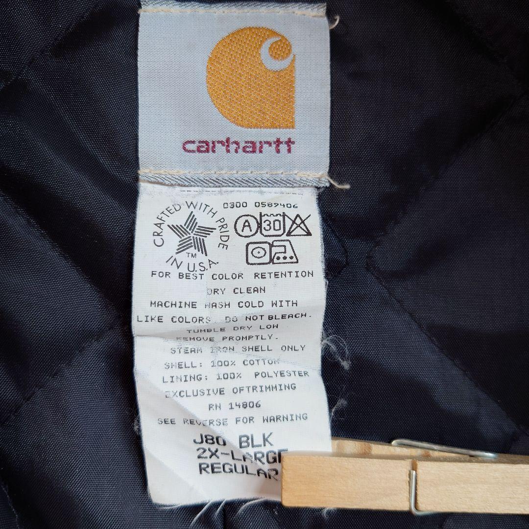 【美品】米国製 Carhartt デトロイトジャケット J80 星タグ 黒
