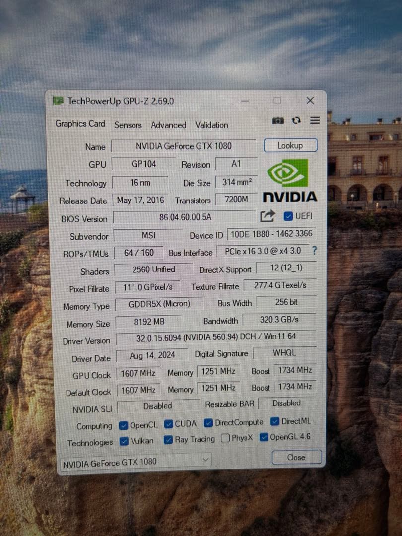 MSI AERO GTX1080 8G ゲーミングPC 自作PCグラボ　動画