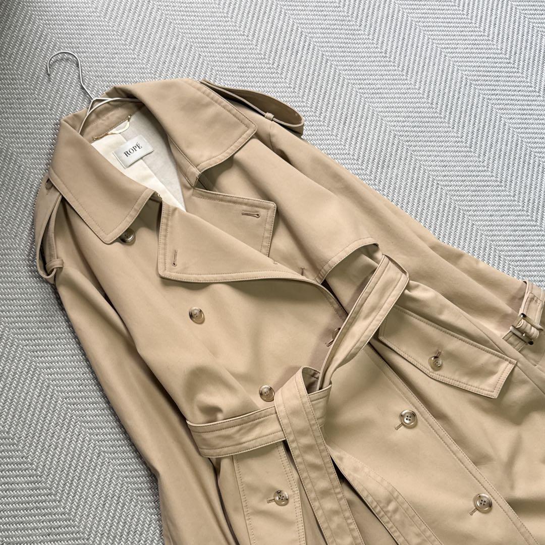 極美品 ROPÉ 【逸品】ベーシックトレンチコート【雑誌掲載】 ベージュ 38