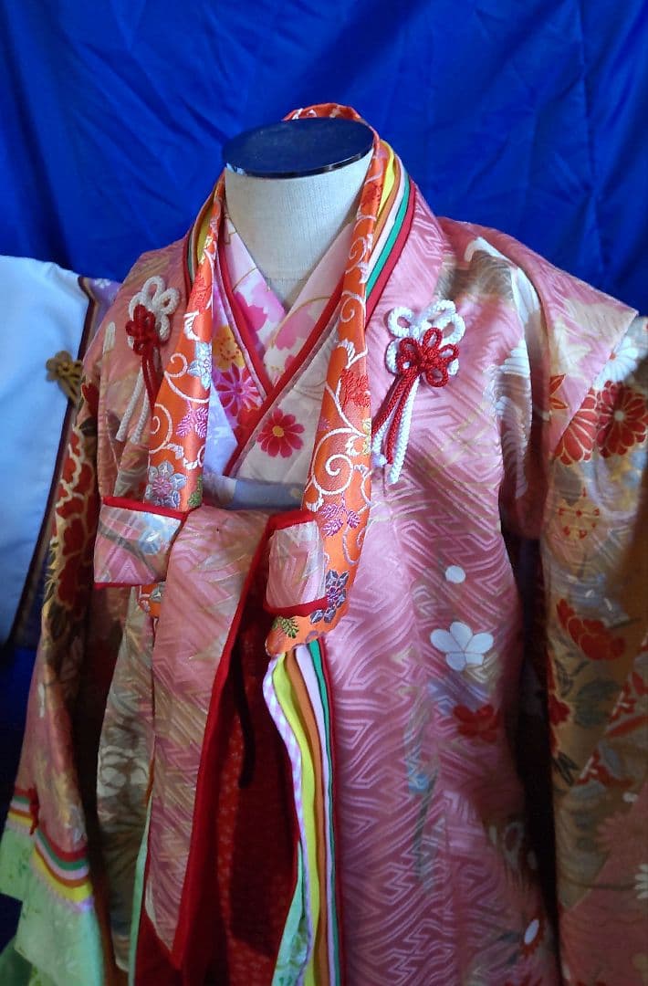 まりこさん様　平安時代十二単風羽織り+袖無し袴着物ワンピース