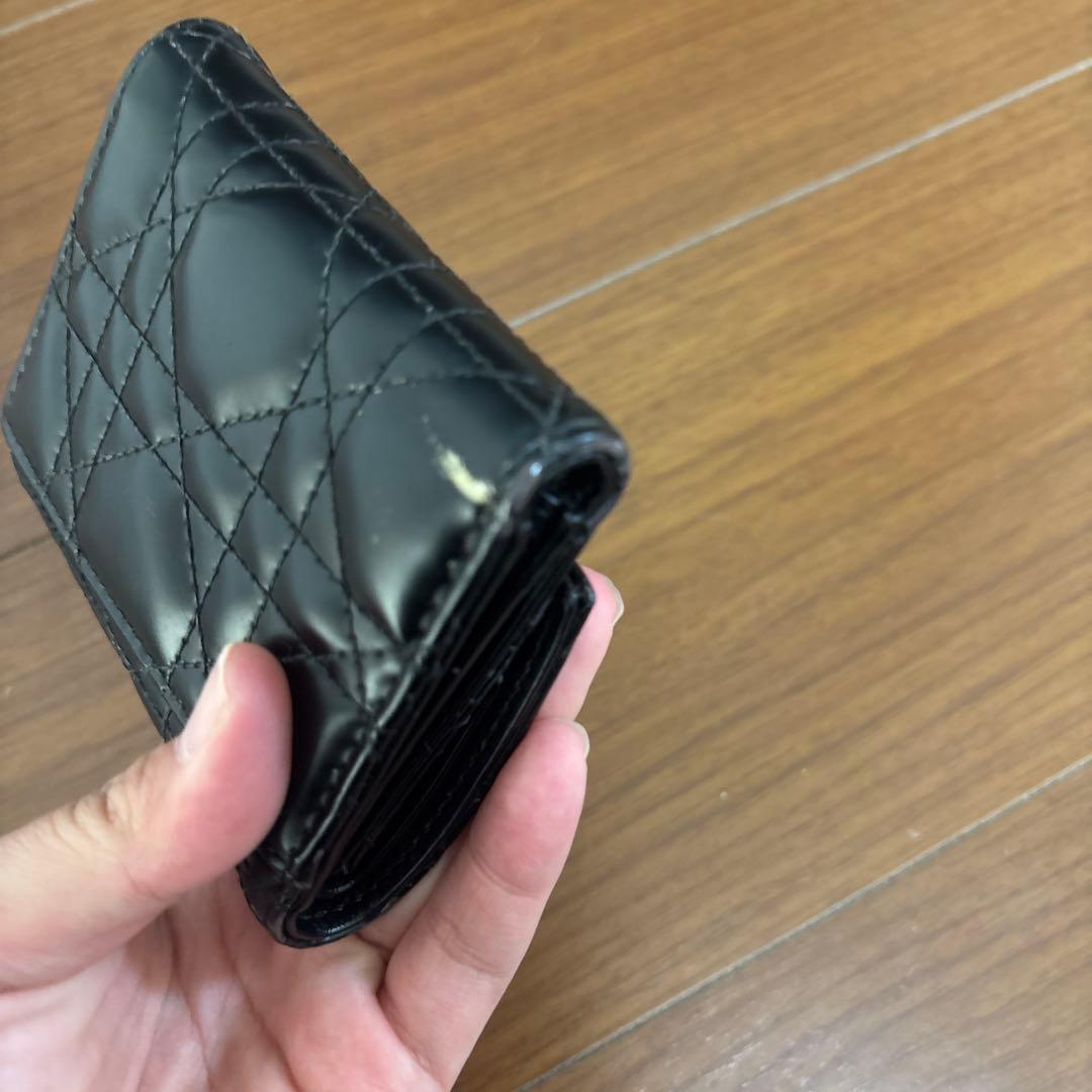 最終値下げChristian Dior 黒 キルティング 三つ折り財布