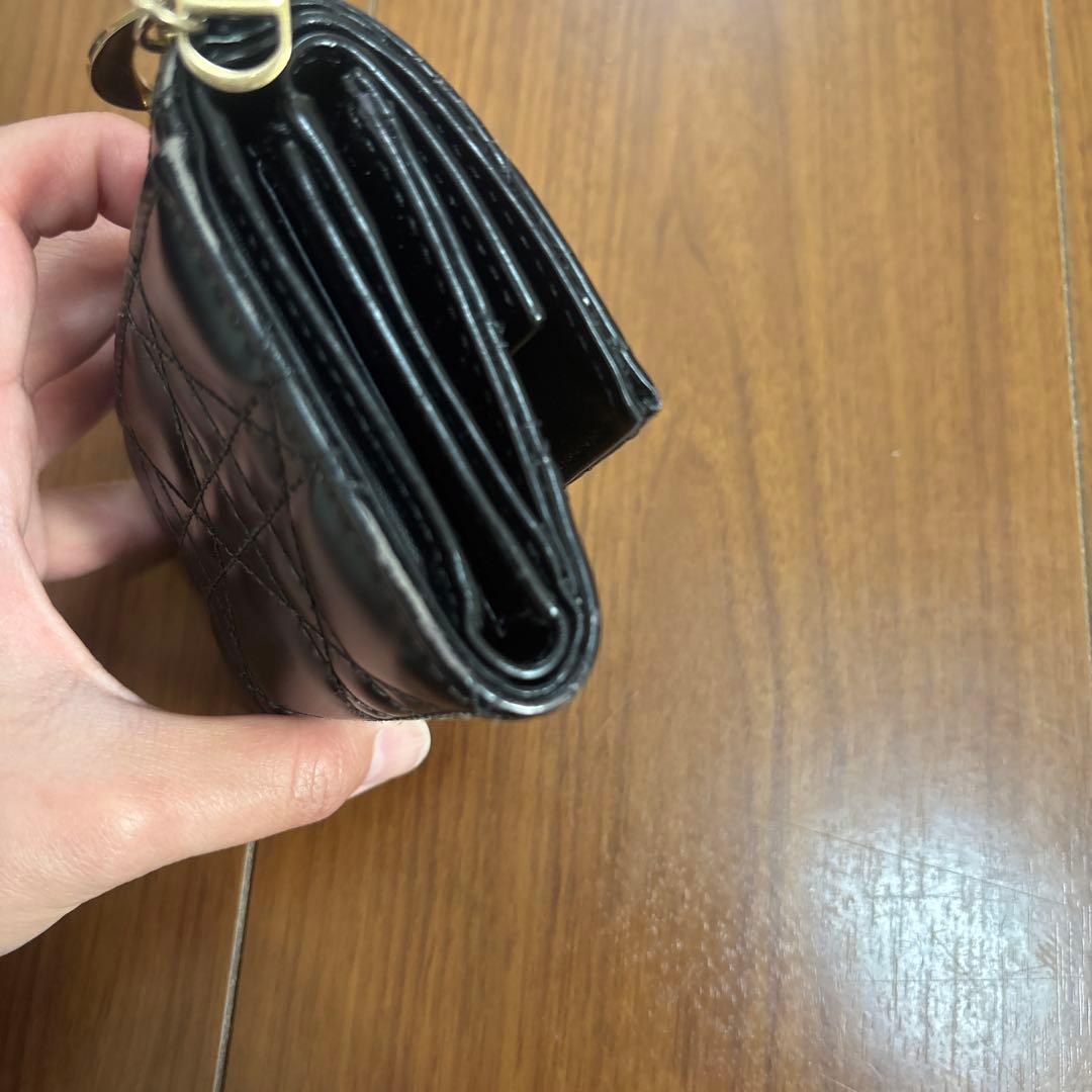 最終値下げChristian Dior 黒 キルティング 三つ折り財布