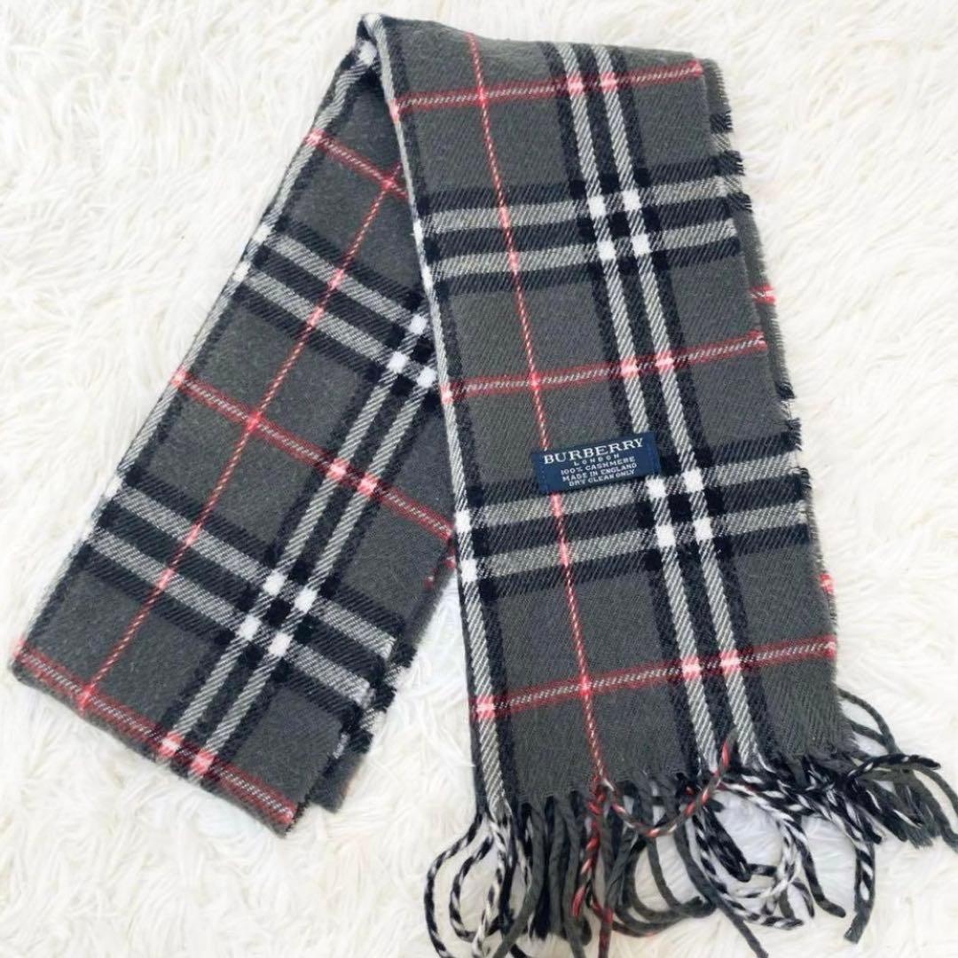 【まこと】BURBERRY LONDON カシミヤ100% マフラー