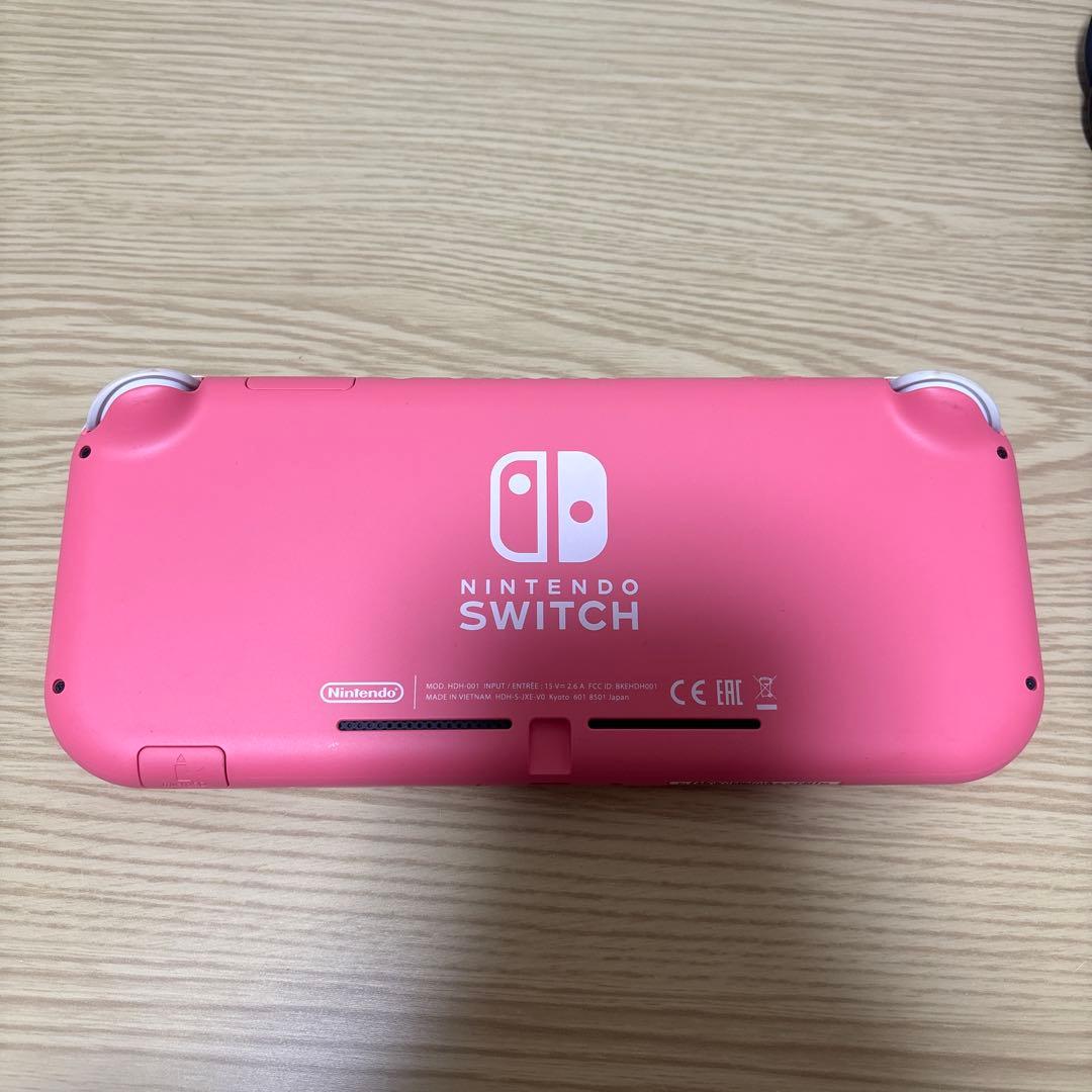 【中古箱なし】Nintendo Switch Lite コーラル　本体 充電器有