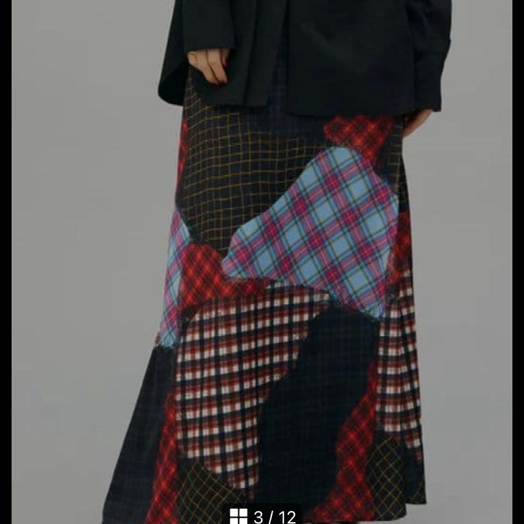 スカート Ameri TROMPE L'OEIL SEMI FLARE SKIRT