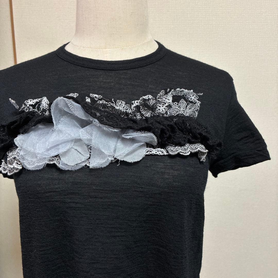 Tao COMME des GARÇONS レース　立体　ウールプルオーバー　M