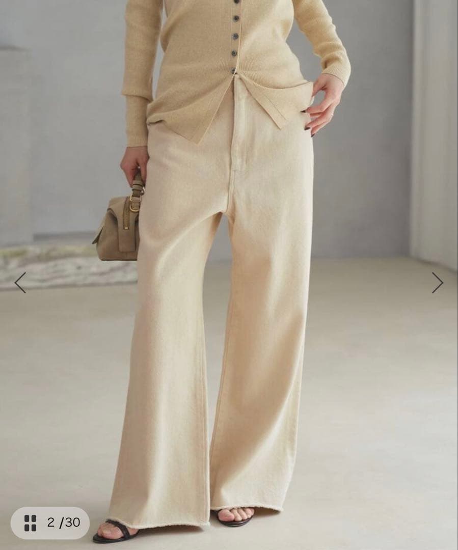 Plage Ecru cotton デニムパンツ 36サイズ