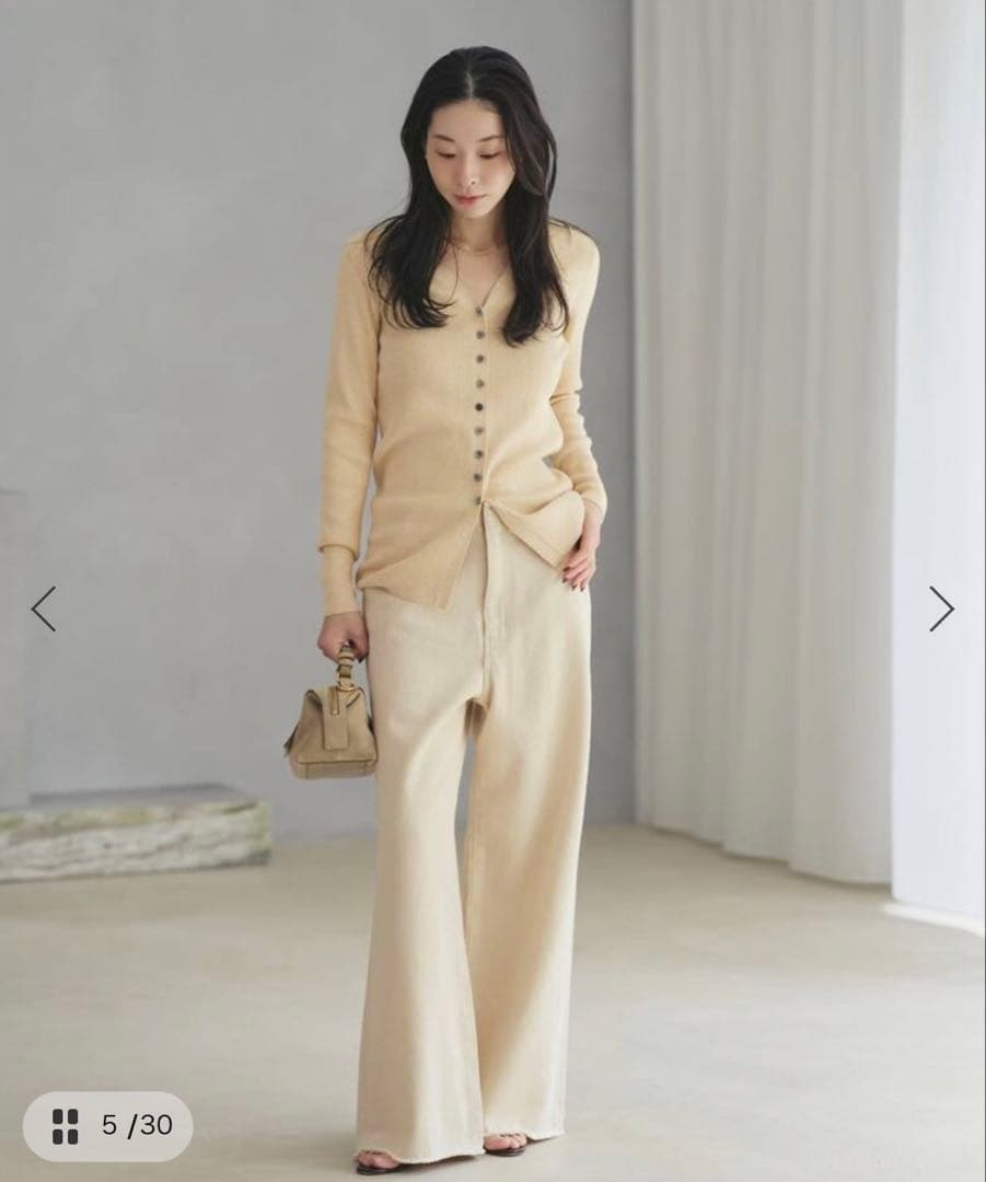 Plage Ecru cotton デニムパンツ 36サイズ