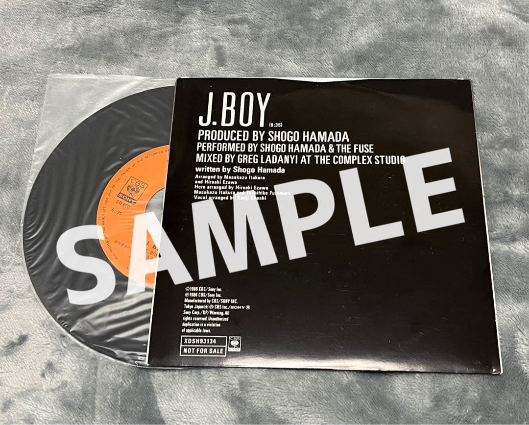 【美品】浜田省吾 プロモーション 片面EP 非売品 J BOY