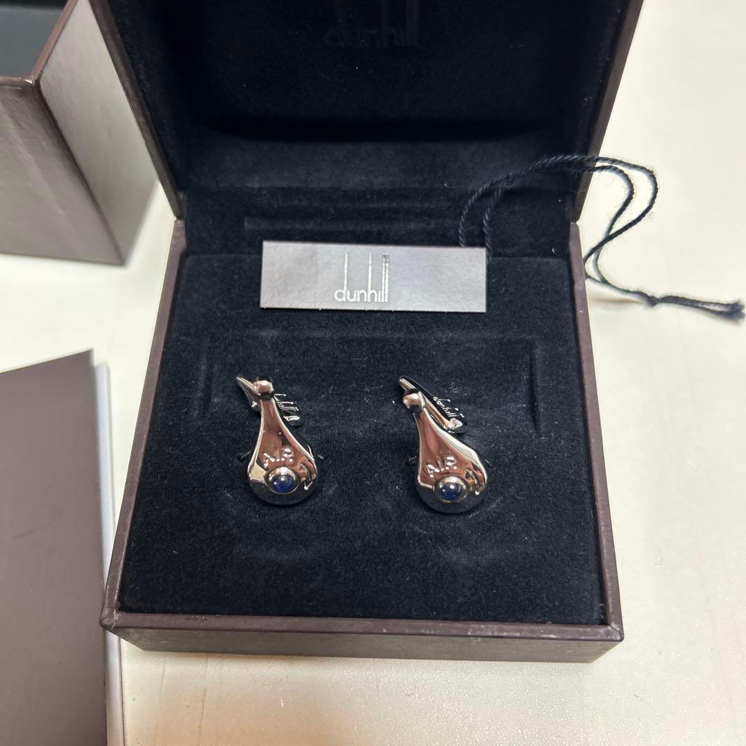 【新品未使用】dunhill カフリンクス ブルーストーン シルバー