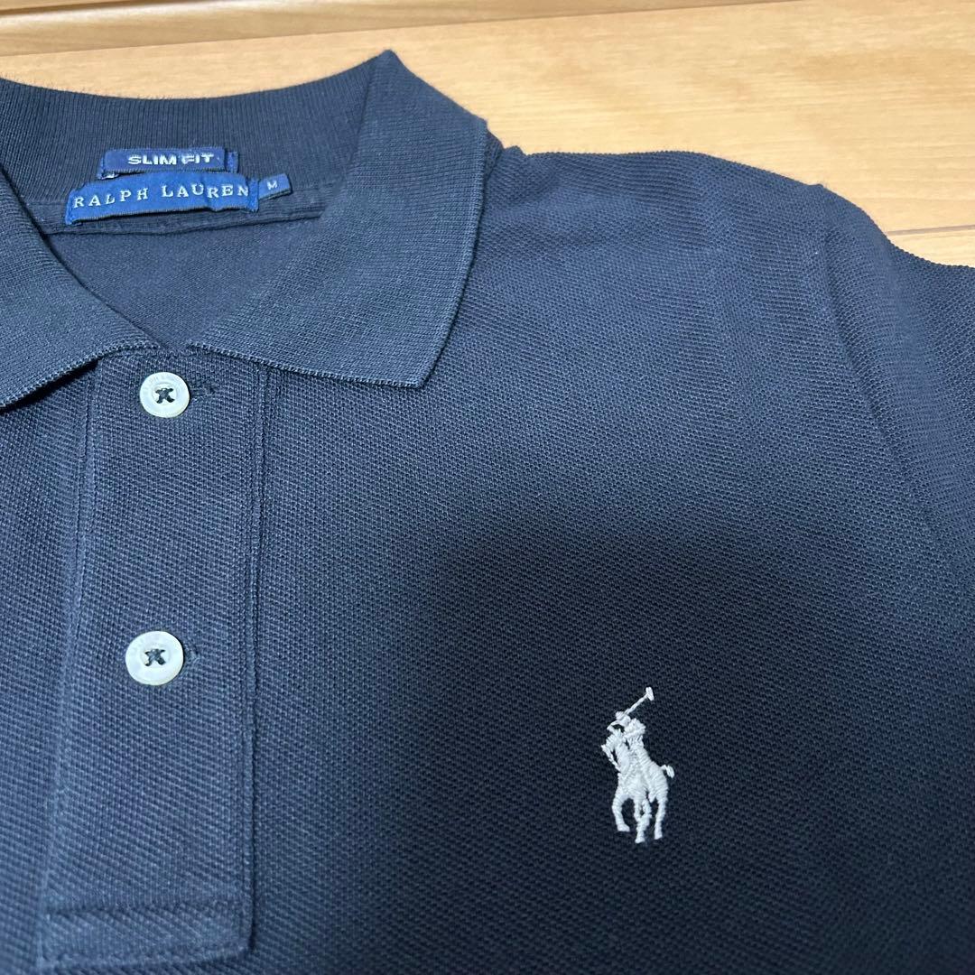 【新品未使用】Ralph Lauren ポロシャツ 半袖 スリムフィット 黒