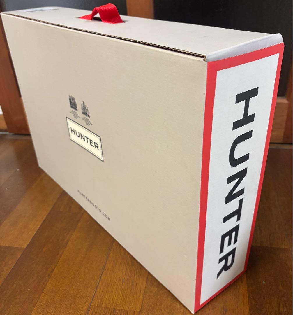 【袋付き】HUNTER ブラウン　25cm トールレインブーツ