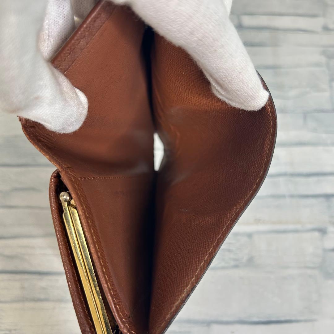 極上美品　60 ルイヴィトンがま口財布　二つ折り財布　モノグラム　blq4