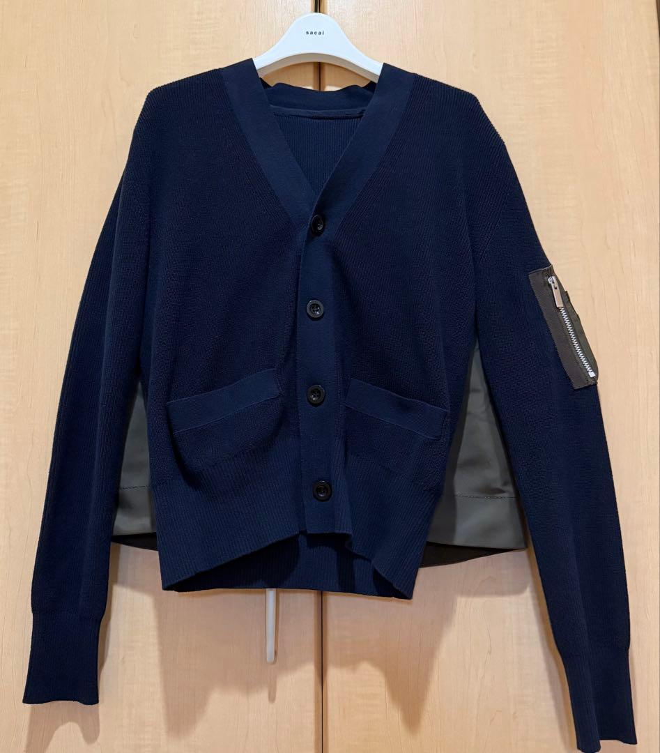 “2025年”《未使用に近い美品》★sacai サカイ★MA-1 カーディガン