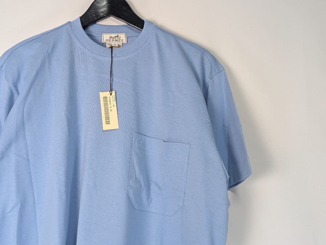 M379 HERMES　半袖　カットソー　ライトブルー　正規品　タグ付き