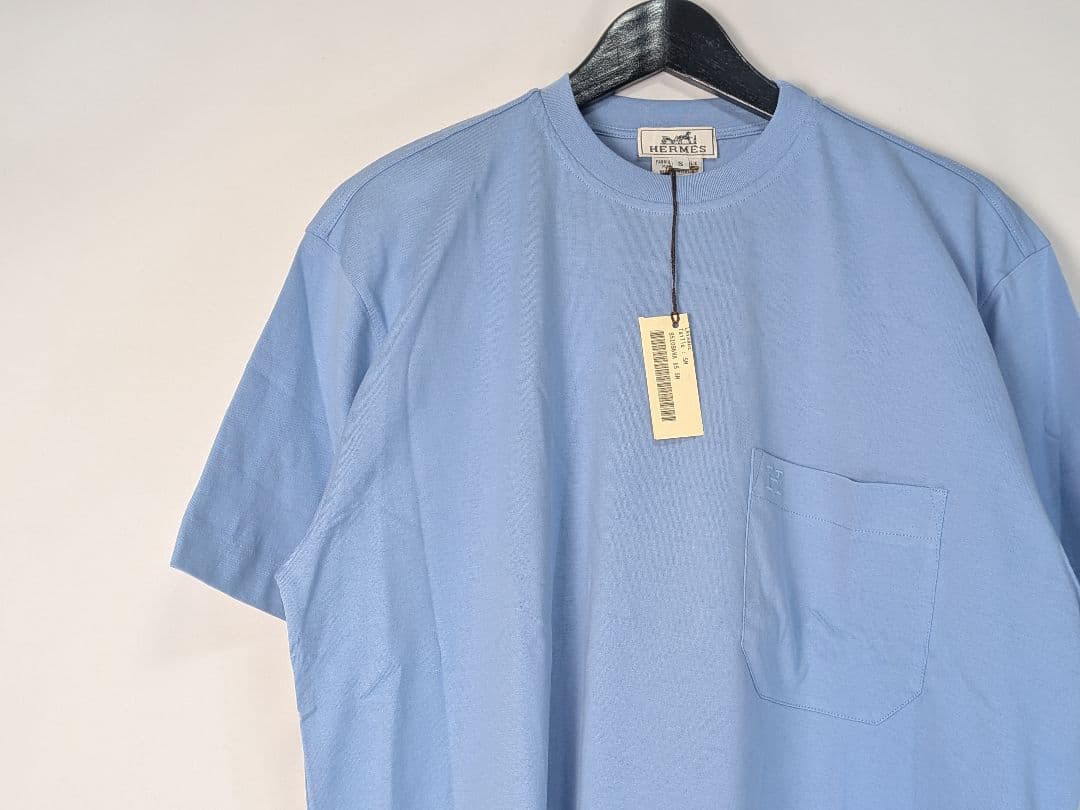 M379 HERMES　半袖　カットソー　ライトブルー　正規品　タグ付き
