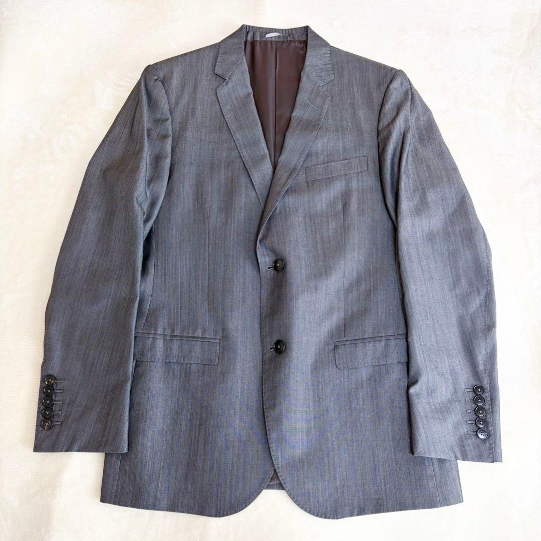 美品✨GUCCI イタリア製 シルク混 スーツ セットアップ50R グレー