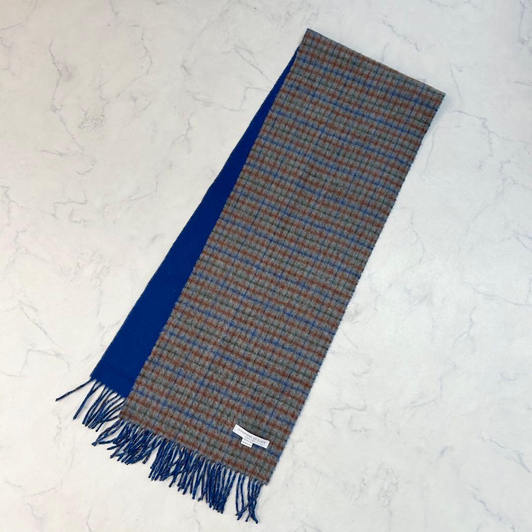 【Drawer別注】JOHNSTONS OF ELGINカシミヤチェックマフラー