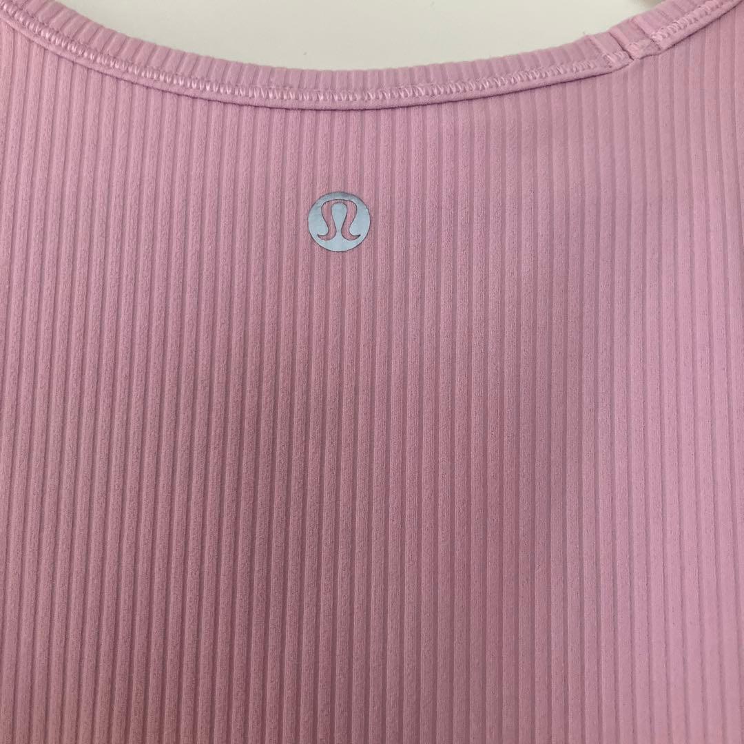 Lululemon Tシャツ 半袖 リブ ピンク サイズ8 M