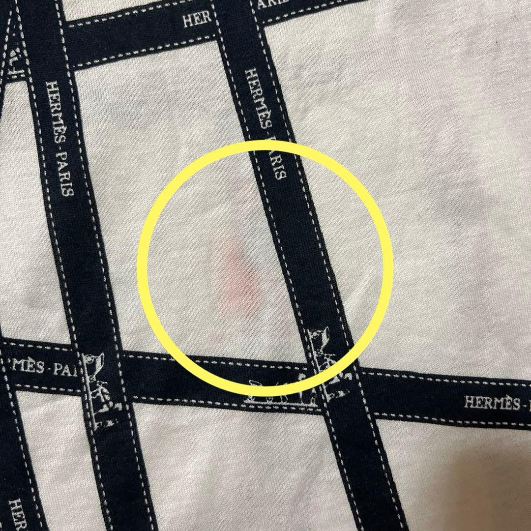 HERMES リボン柄 Tシャツ Sサイズ
