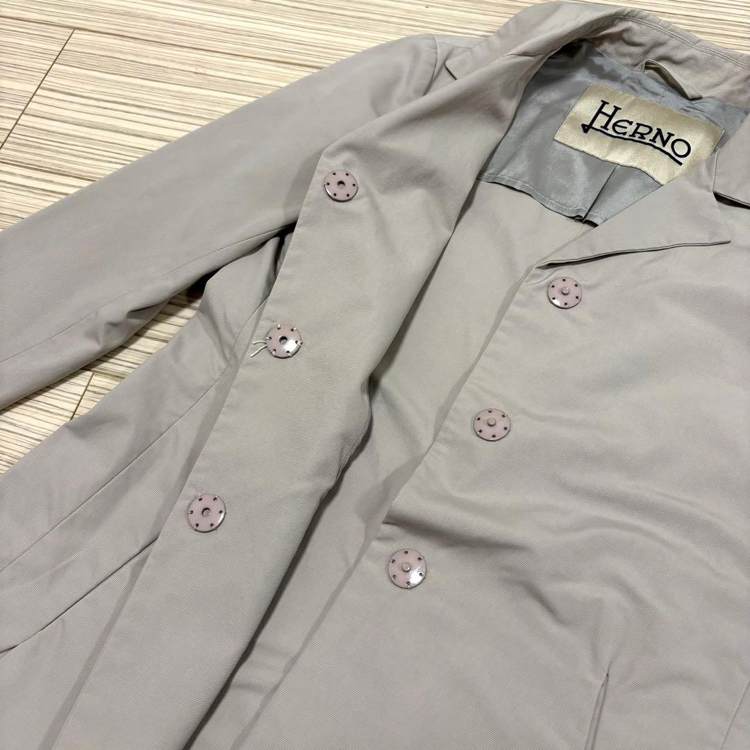 HERNO ヘルノ　ステンカラーコート　比翼仕立て　40