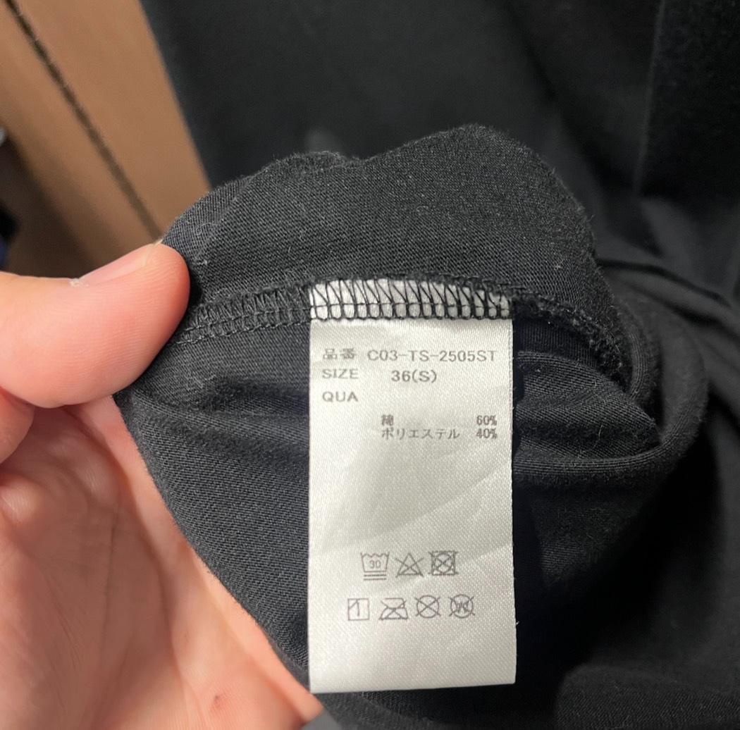 【CRONOS】 ブラックTシャツ Sサイズ 値引き中！3/10まで