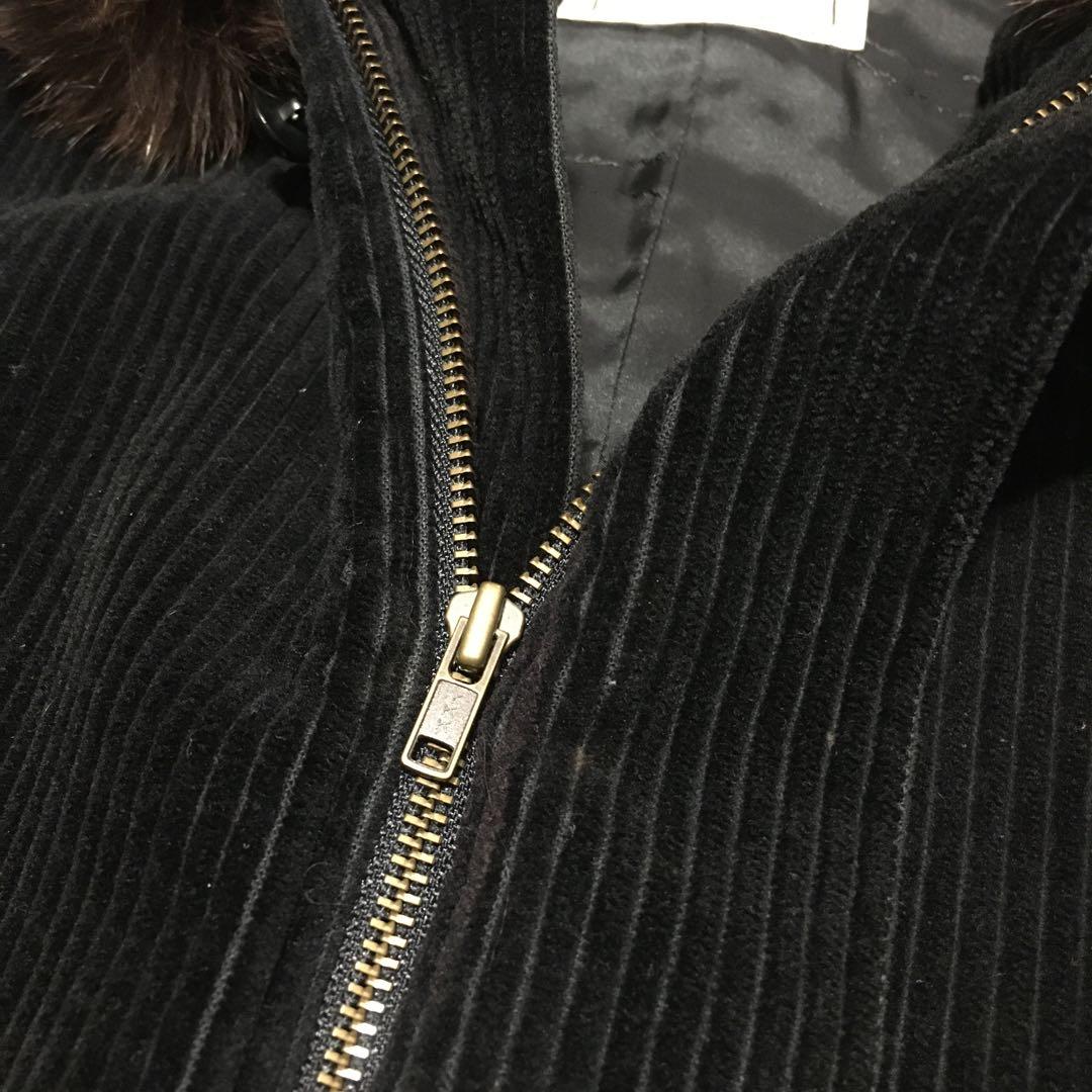 mademoiselle NON NON フォックスファー ロングコート 黒