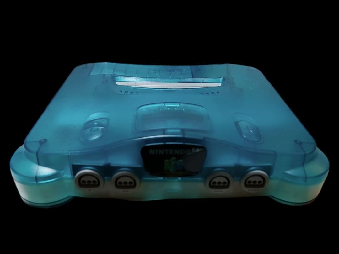 美品 Nintendo 任天堂64 クリアブルー