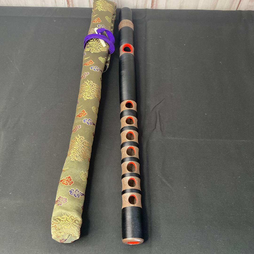 【美品】龍笛 雅楽 横笛 布袋・元箱付き 和楽器 日本伝統楽器 吹奏用
