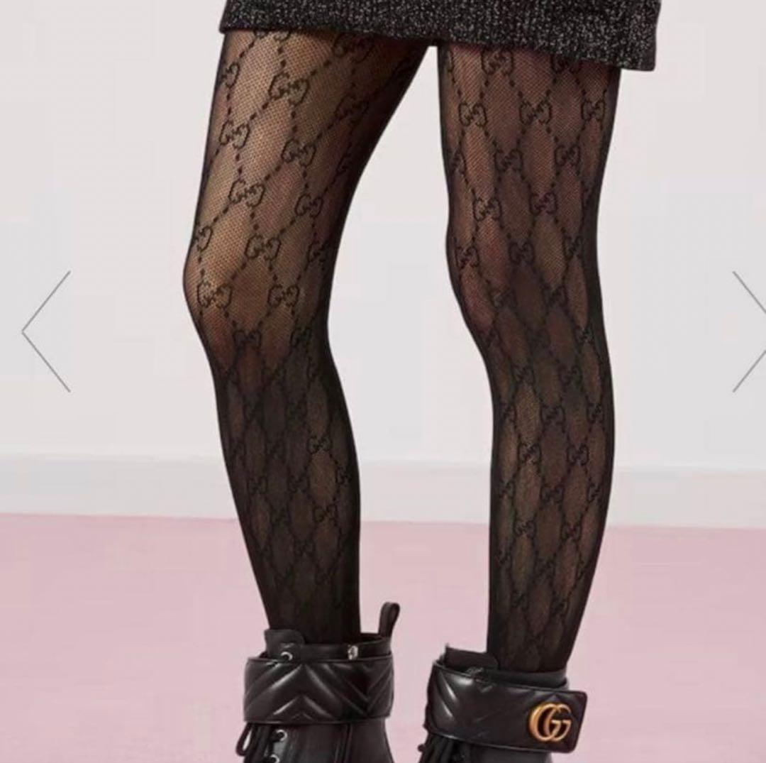 Gucci モノグラム網タイツ M