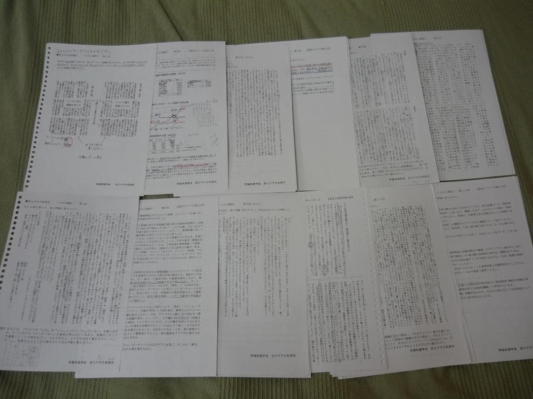 早稲田進学会 小石川中等教育学校「合格特別講座」「夏期集中特訓講座」教材セット