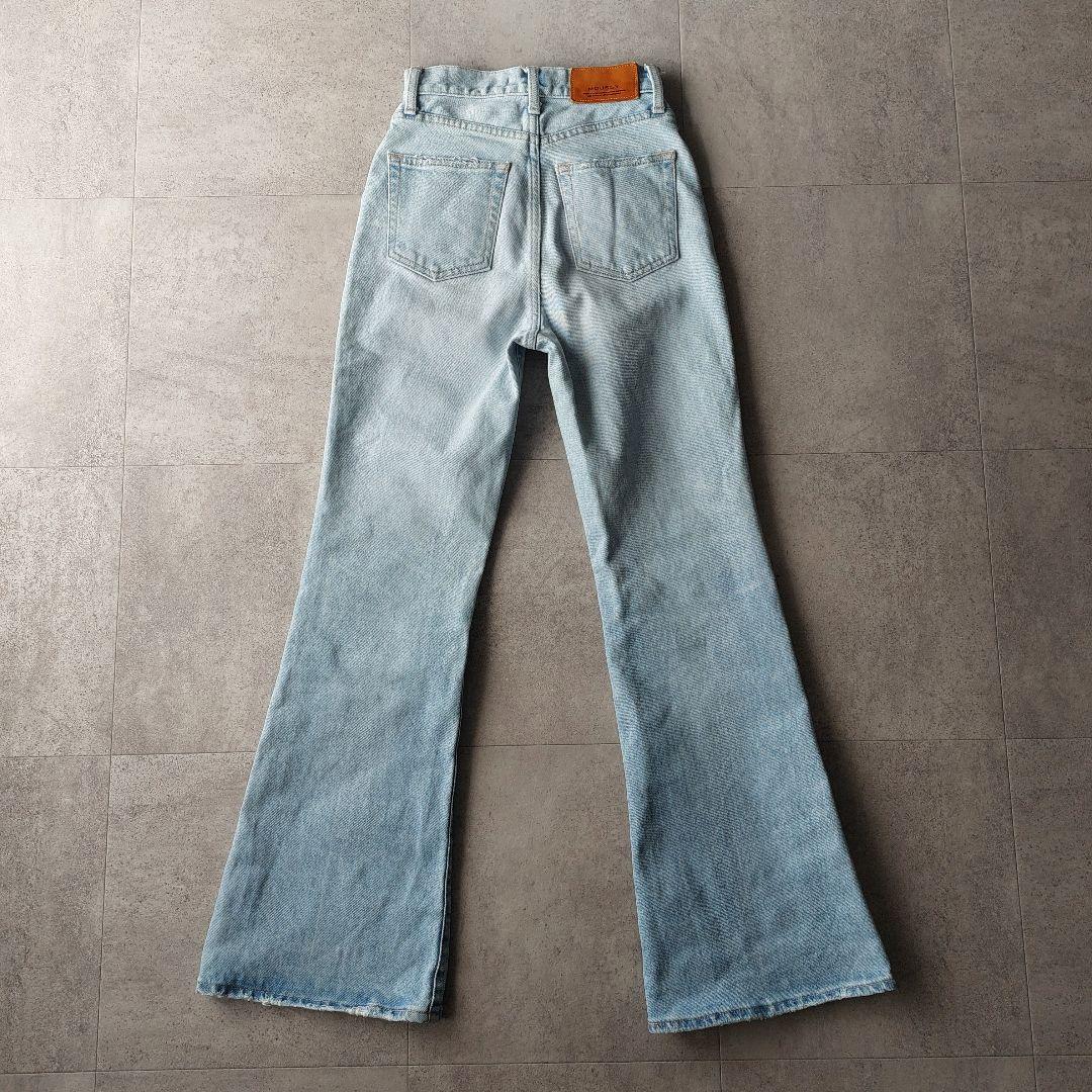 美品 マウジー MOUSSY MVS FLARE 23 アイスブルー