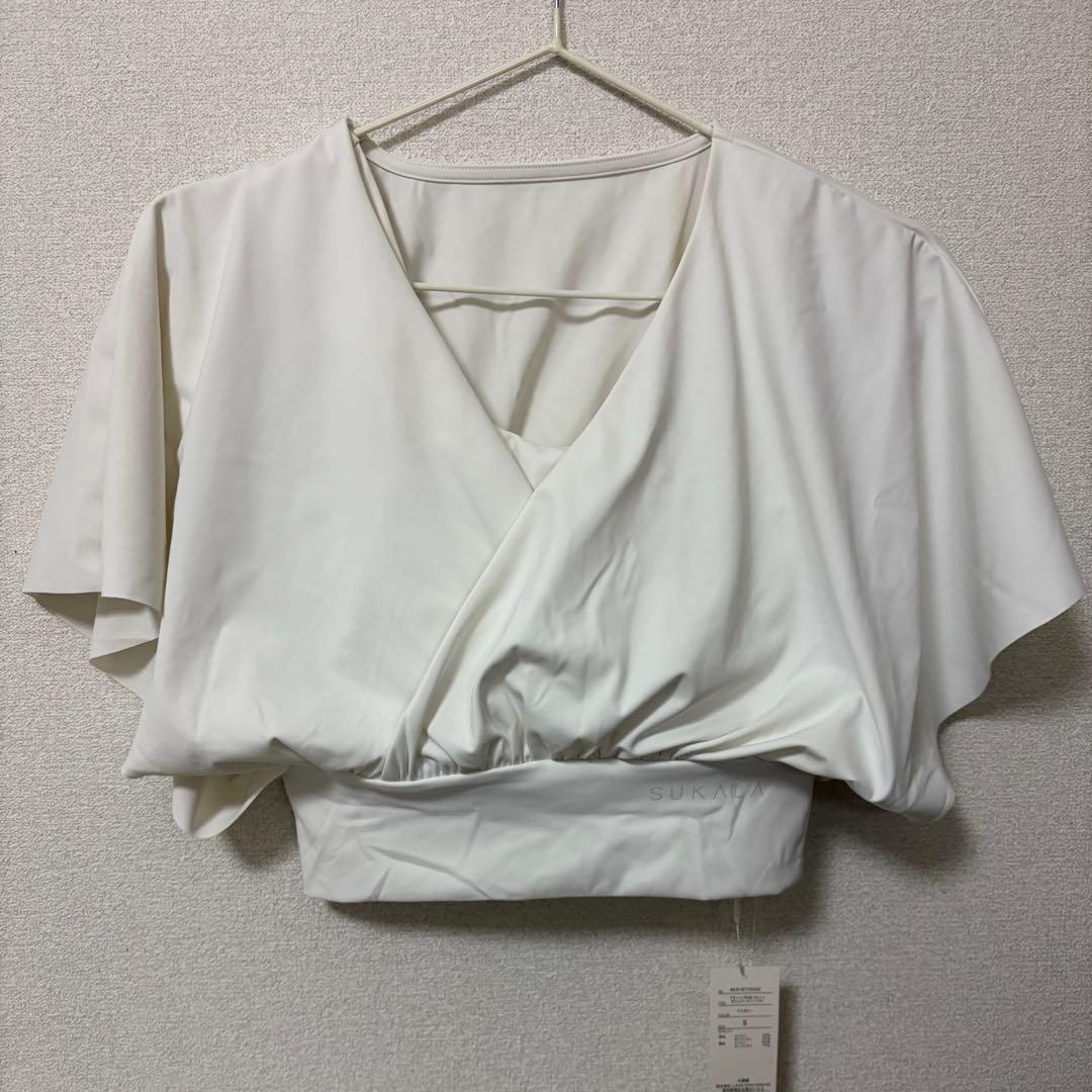 SUKALAブラトップ付きバルーンカシュクールトップス