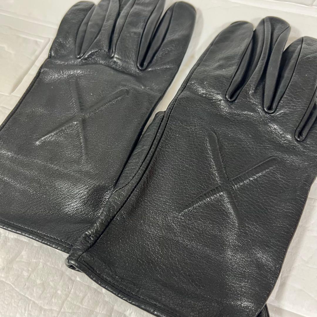 Original Fake KAWS レザー グローブ 黒 M