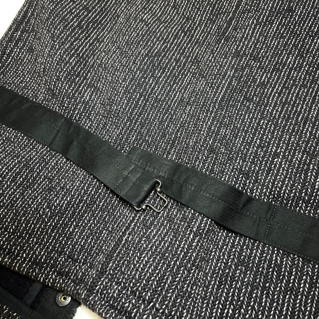 美品 SUGARCANE シュガーケーン ベスト ウール グレー ロゴ ツイード