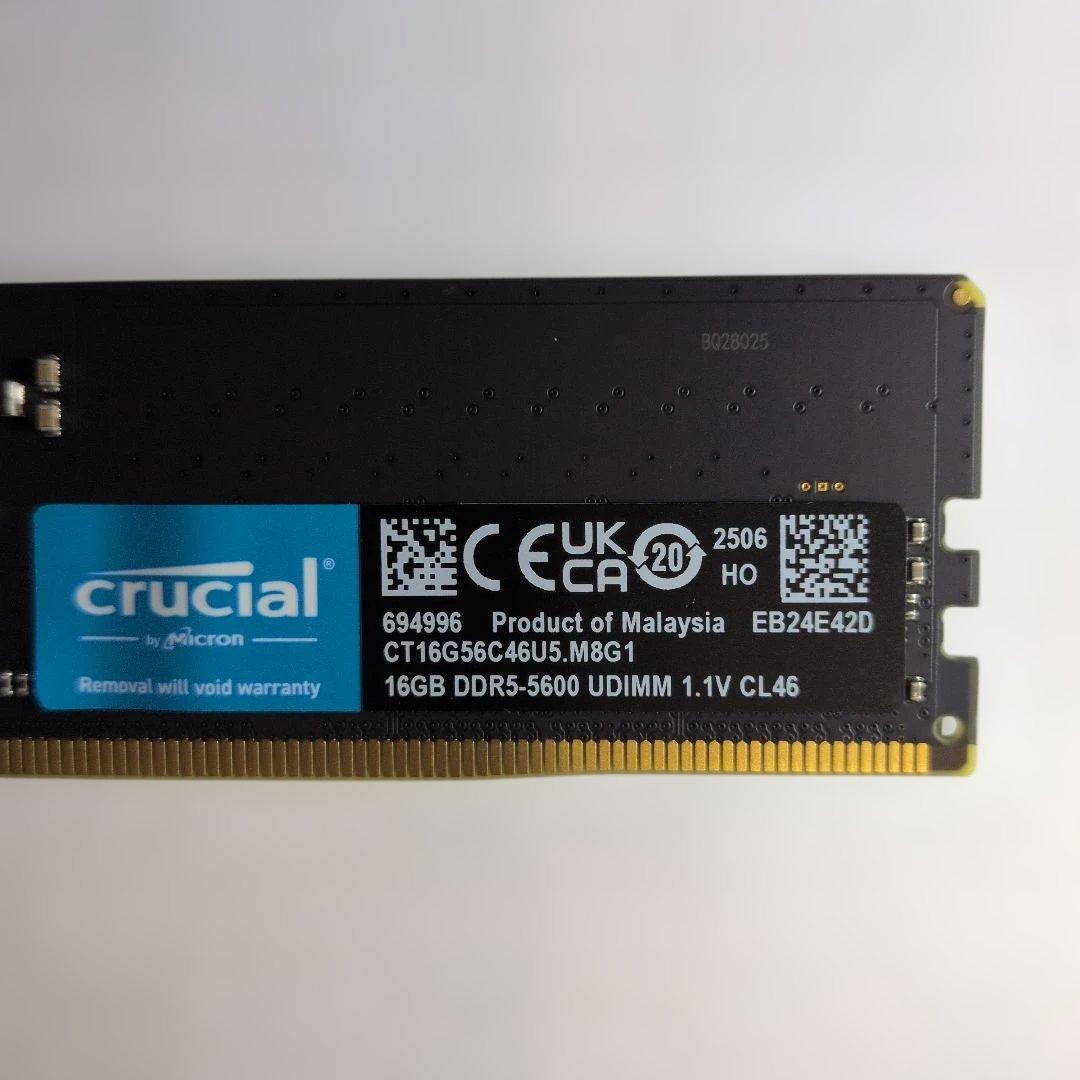 crucial 16GB DDR5 メモリ CT16G56C46U5.M8G1