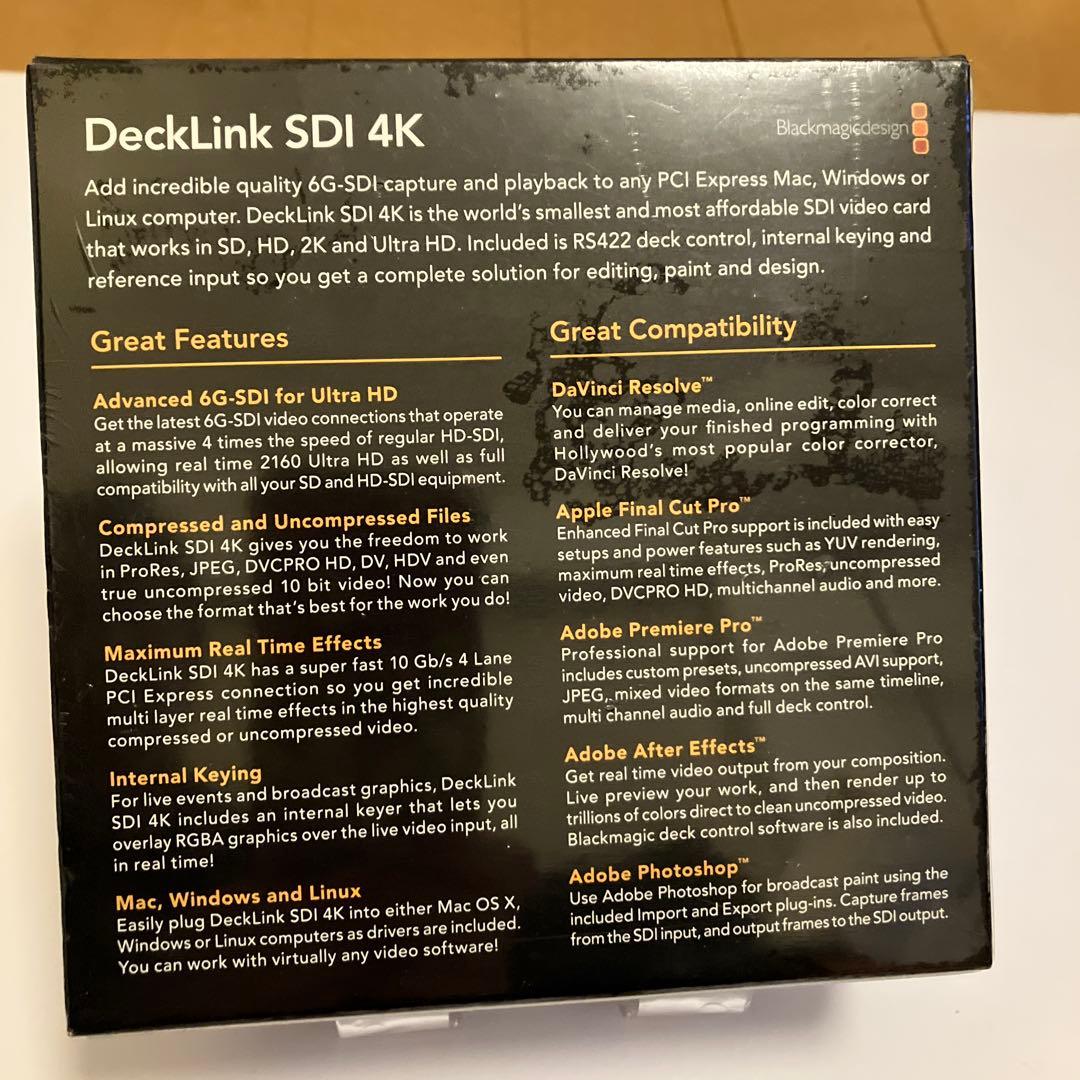 グラフィックボード・グラボ・ビデオカード Blackmagicdesign DeckLink SDI 4K 6G-SDI