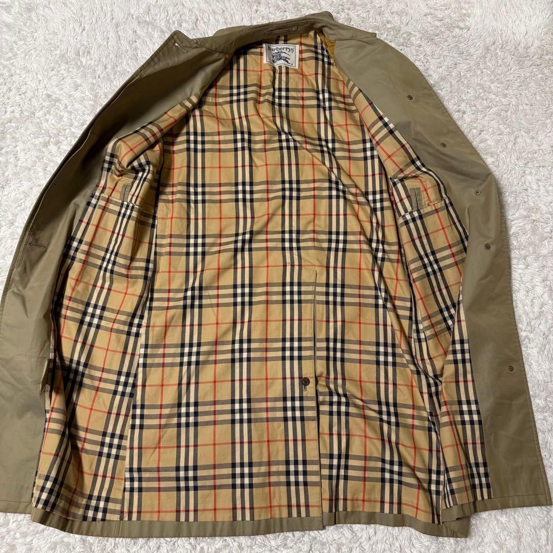 Burberrys ステンカラーコート ノバチェック 白タグ サイズ7AB2