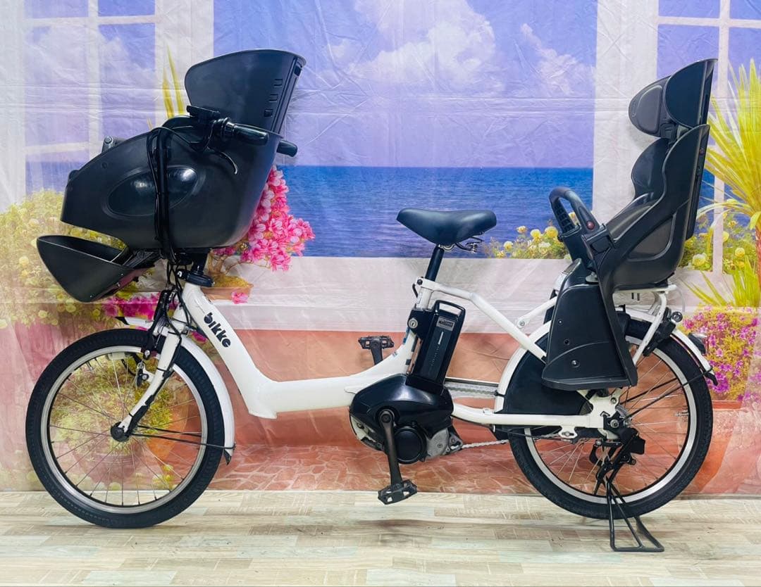 超人気！BIKKEビッケ12AH！⭐️子供乗せ電動アシスト自転車Y3442