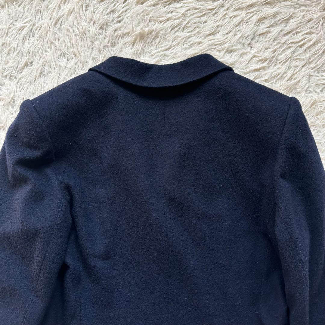 美品✨カシミヤ100%ジャケット　金ボタン　紺ブレ　ネイビー　シングルボタン