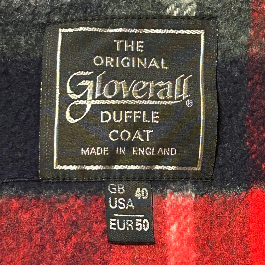 美品　Gloverall 90s ダッフルコート　XL 裏地　チェック　英国製